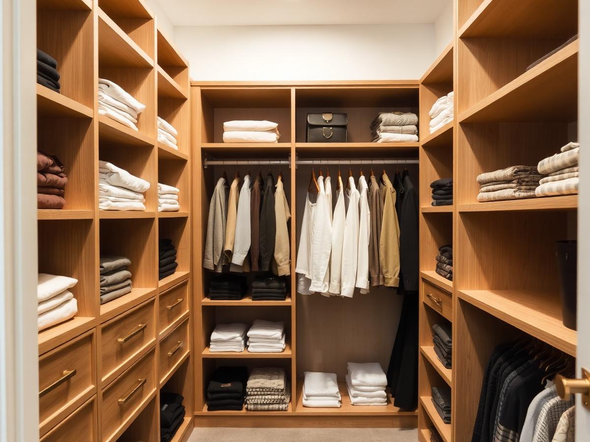 Beautifully organized walk-in closet