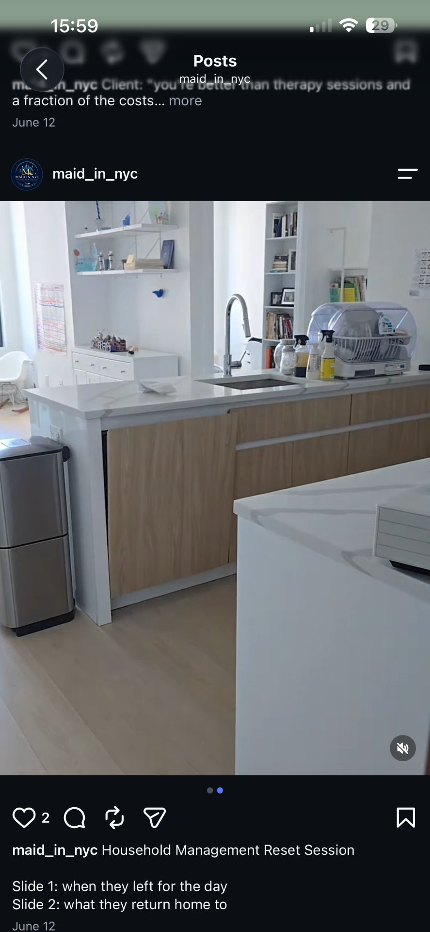 Kitchen reset session , after
