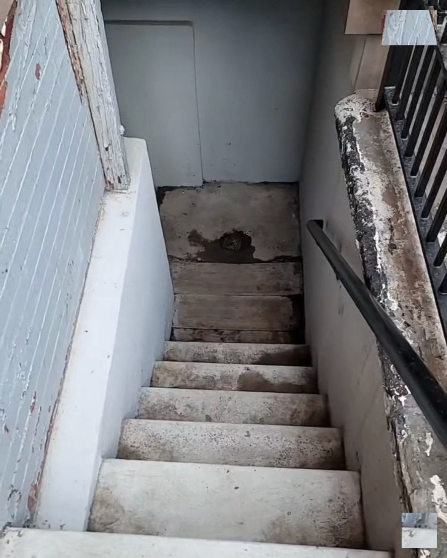 Stairwell groundskeeping , after